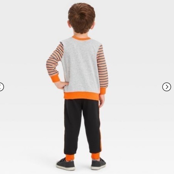 MOOSE Toddler Boys Bluey Bingo Halloween Fleece Sweatshirt and Bottom Set Grey 4 - Picture 3 of 16